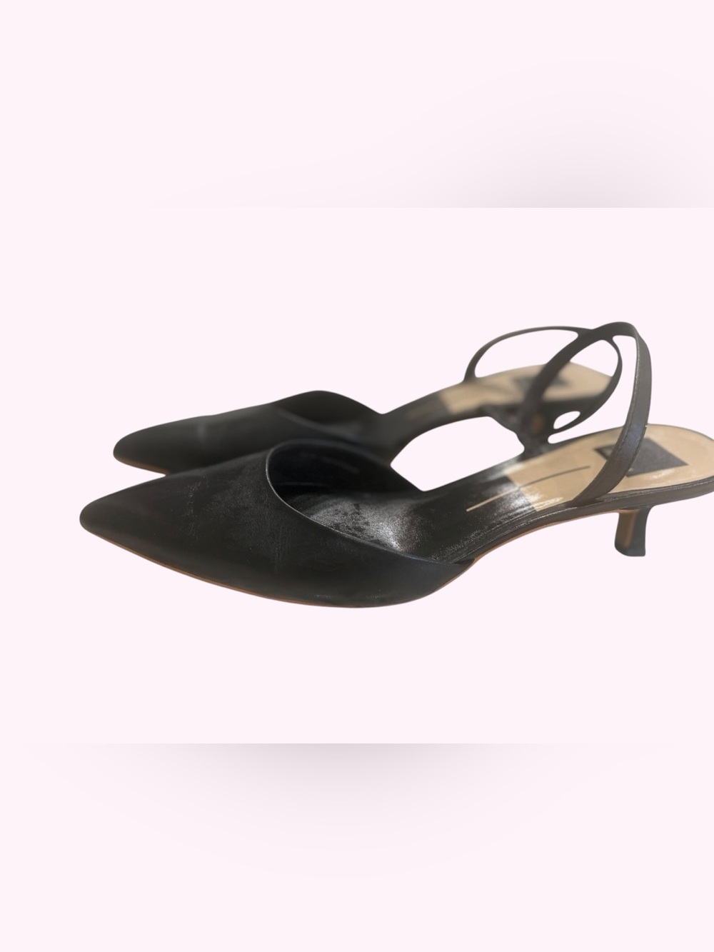 Dolce Vita🎀Black Pointed-Toe Slingback Kitten Heels🎀SZ 11🎀Quiet Elegance🎀